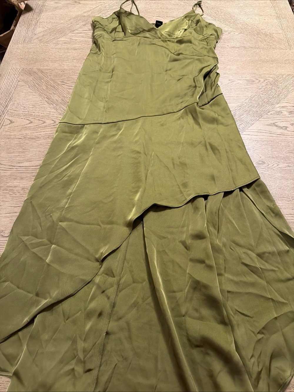 A New Day Satin Full Slip Dress Size S Adjustable Straps Polyester